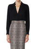 Elisabetta Franchi camicia in georgette con collana nero