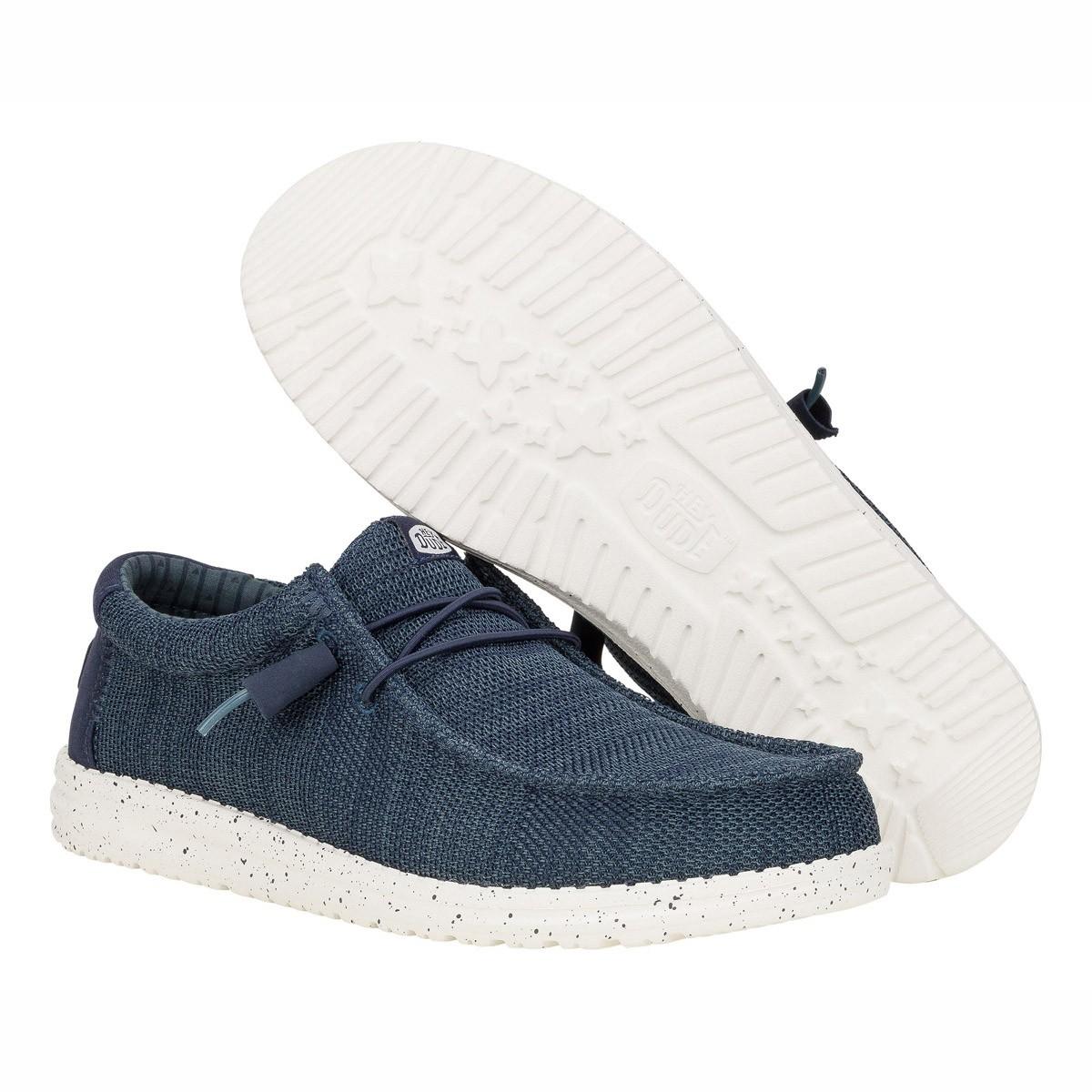 Hey Dude mocassini uomo Wally Stretch Sox blu 41898 410 HEY DUDE 