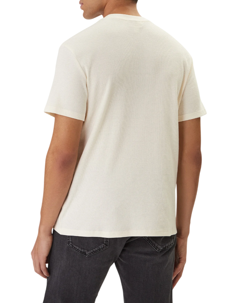 Calvin Klein Jeans T-shirt manica corta uomo patch logo panna LV04RD008G F7J Calvin Klein Jeans 