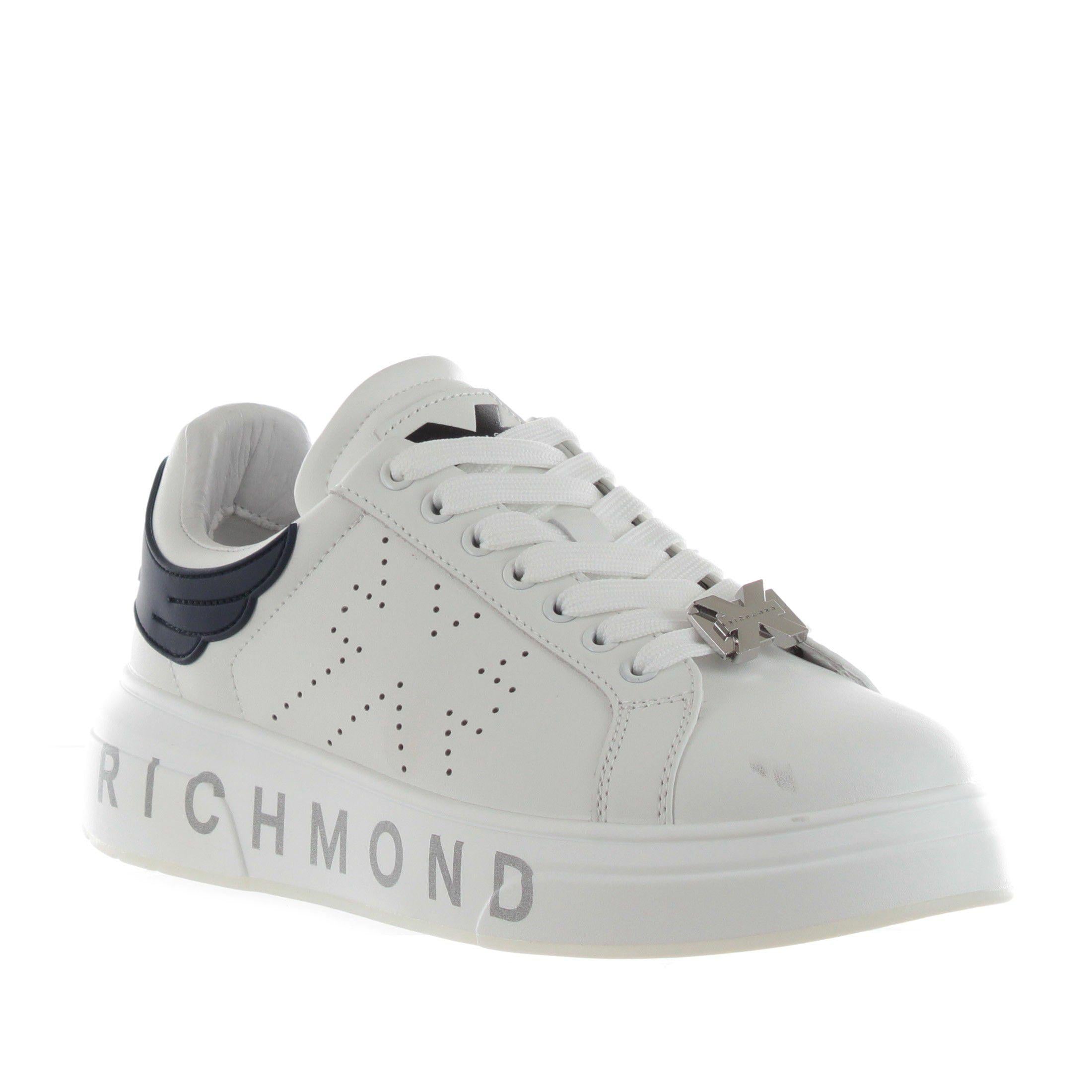 John Richmond sneakers in pelle bianco blu 27306-CP A John RICHMOND 