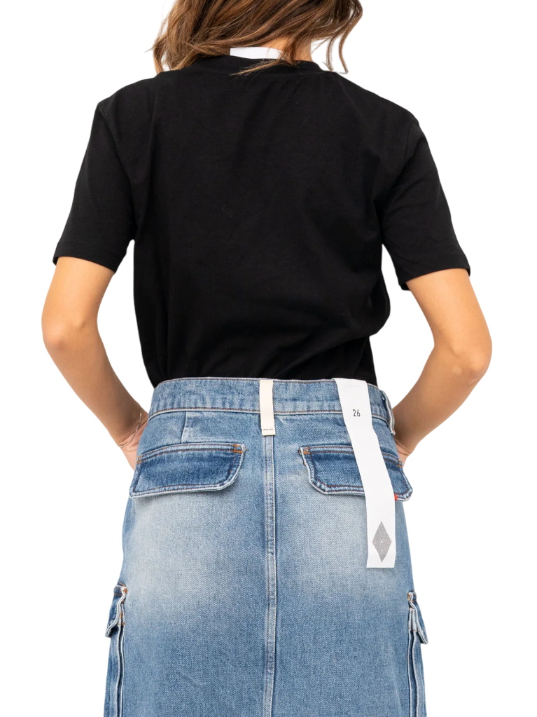 John Richmond T-shirt manica corta con logo nero UWA24174TS BLACK John RICHMOND 