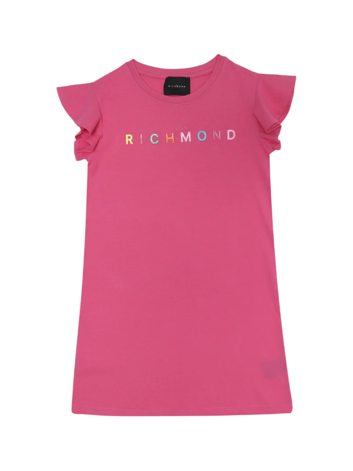 John Richmond abito Krapina maniche corte con logo multicolor fucsia RGP25159VE BARBIE John RICHMOND 