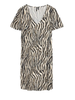 Vero Moda abito corto in viscosa stampa animalier beige nero