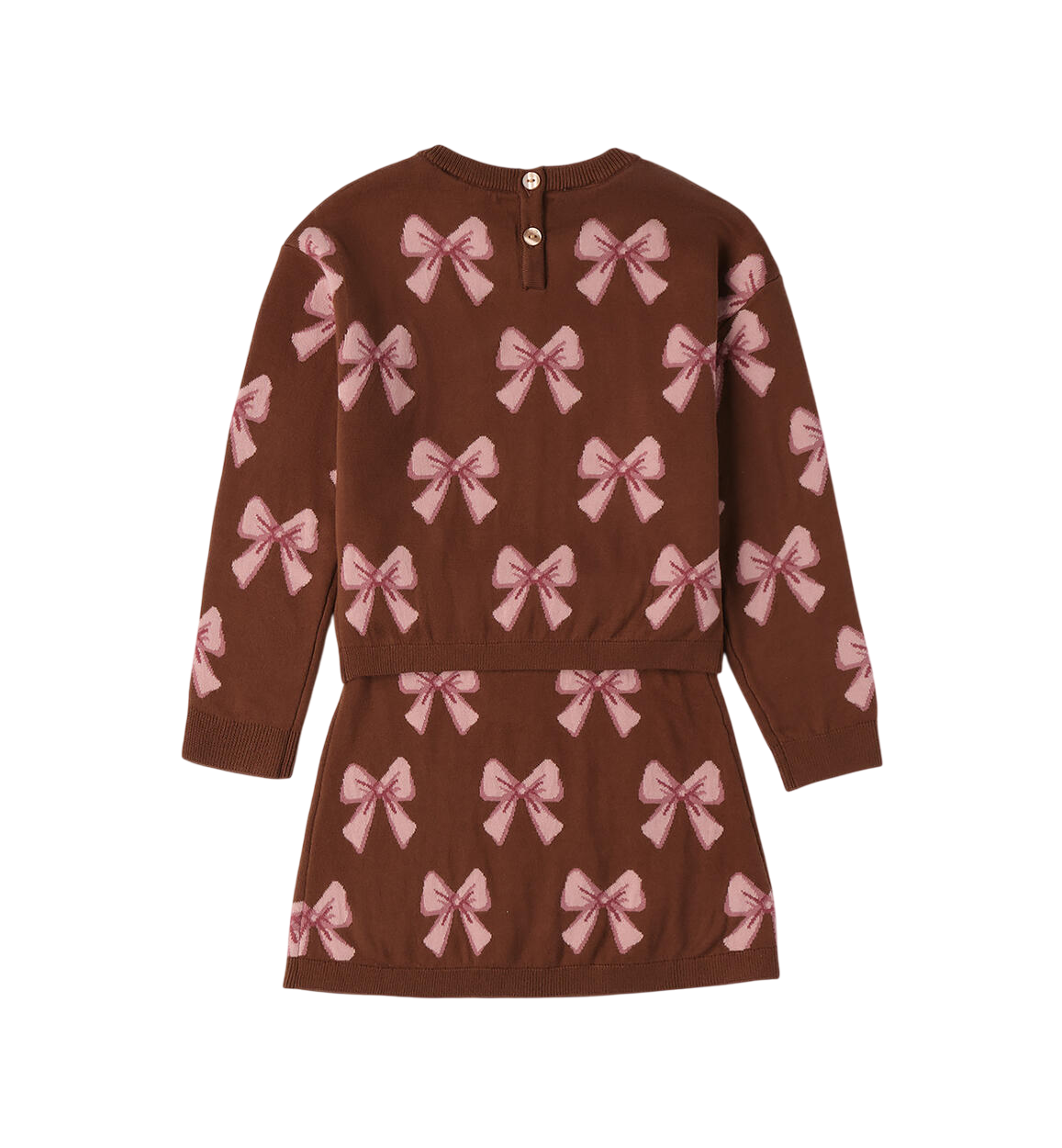 iDo completo in maglia con fiocchi marrone 4F341 0825 iDO 