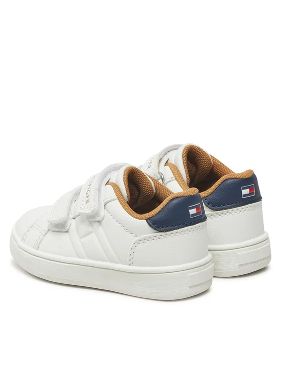 Tommy Hilfiger sneakers in ecopelle con velcro bianco T1X9-33835-1355 X336 Tommy Hilfiger 