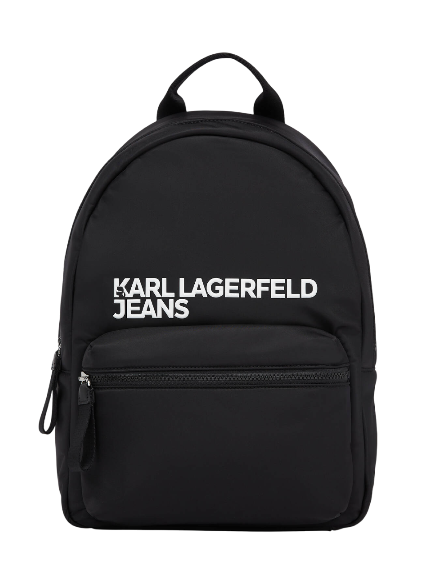 Karl Lagerfeld Jeans zaino in nylon con logo e tasca esterna nero