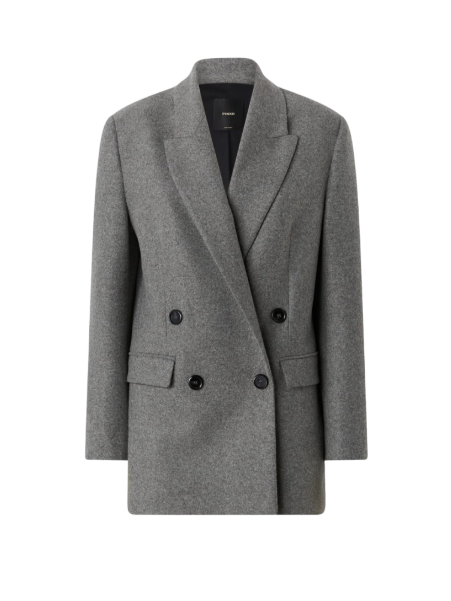 Pinko giacca doppiopetto Amora in flanella grigio 106099-A2ZU I76 PINKO 