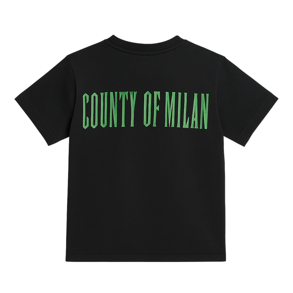 County of Milan T-shirt bambino manica corta nero F5CMJBTH078 110 COUNTY OF MILAN KIDS 