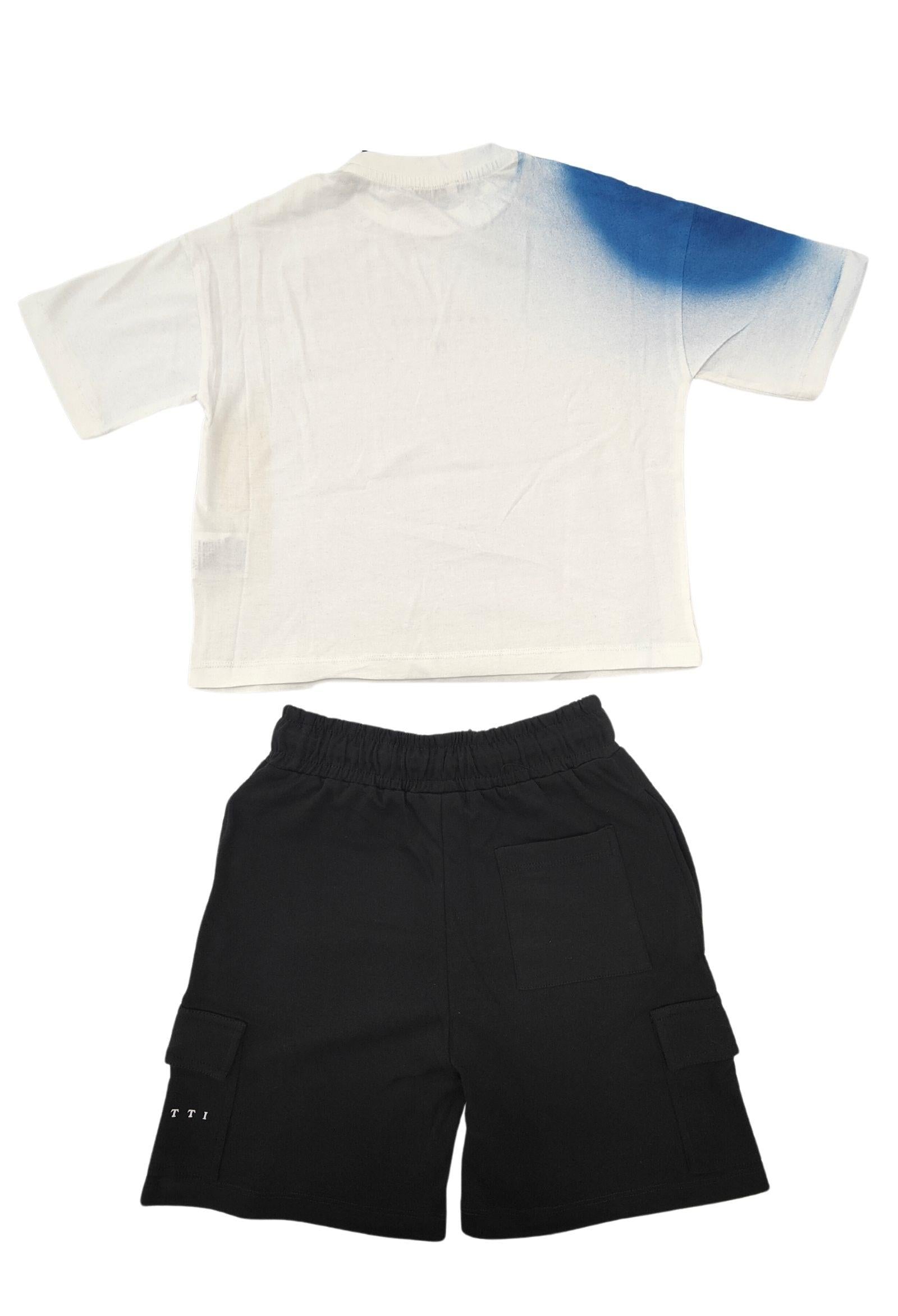 Cesare Paciotti completo T-shirt e bermuda bianco nero COMP5118J BIANCO Cesare Paciotti 