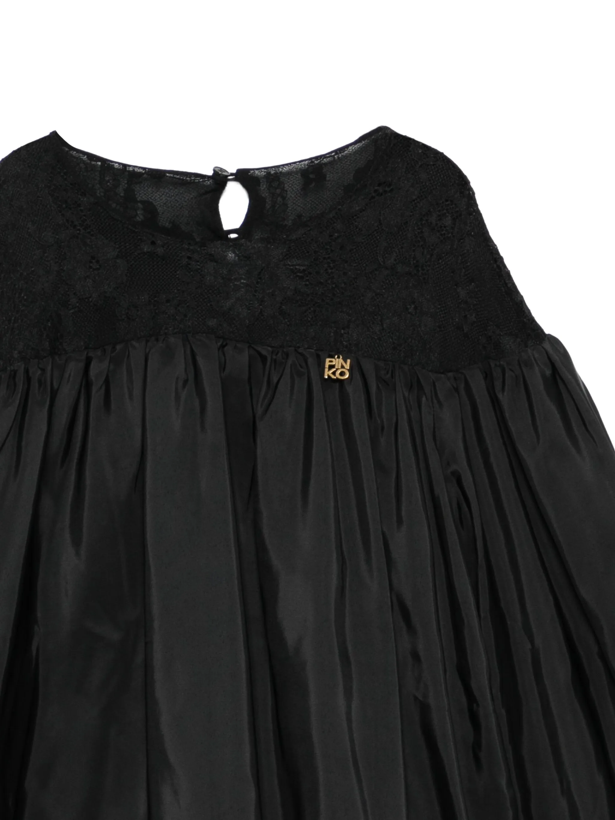 Pinko abito bambina in tulle e tessuto ottman nero KFAB031CTV101 N000 PINKO KIDS 