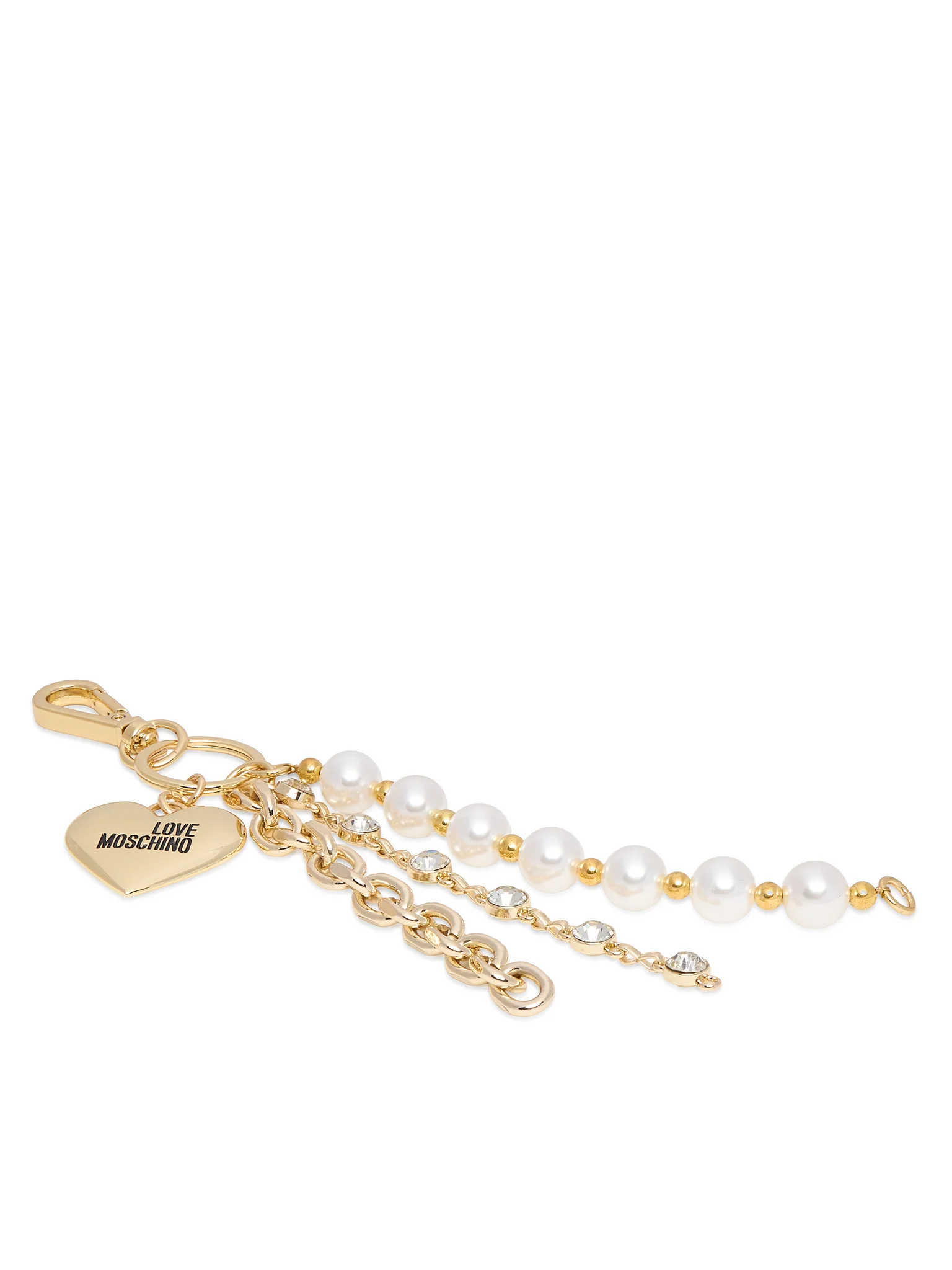 Love Moschino portachiavi con applicazioni gioiello oro JC5413PP0N-L21 10A MOSCHINO LOVE 
