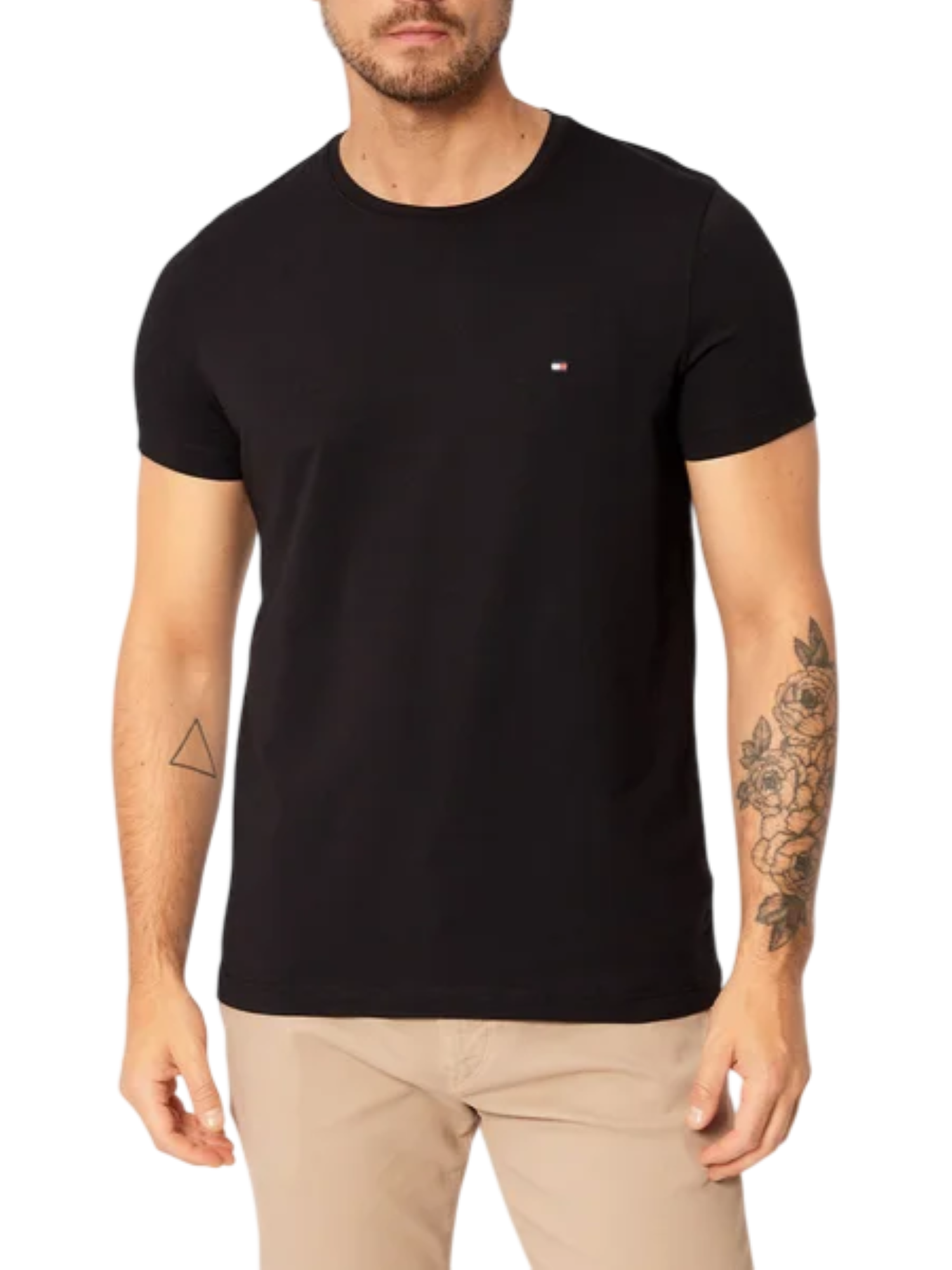 Tommy Hilfiger T-shirt uomo slim fit nero MW0MW27539 BDS Tommy Hilfiger 