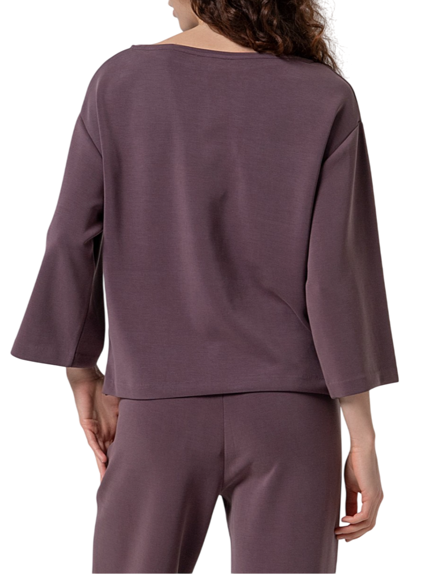 Surkana T-shirt donna  in modal viola 555LIDA014 45 SURKANA 