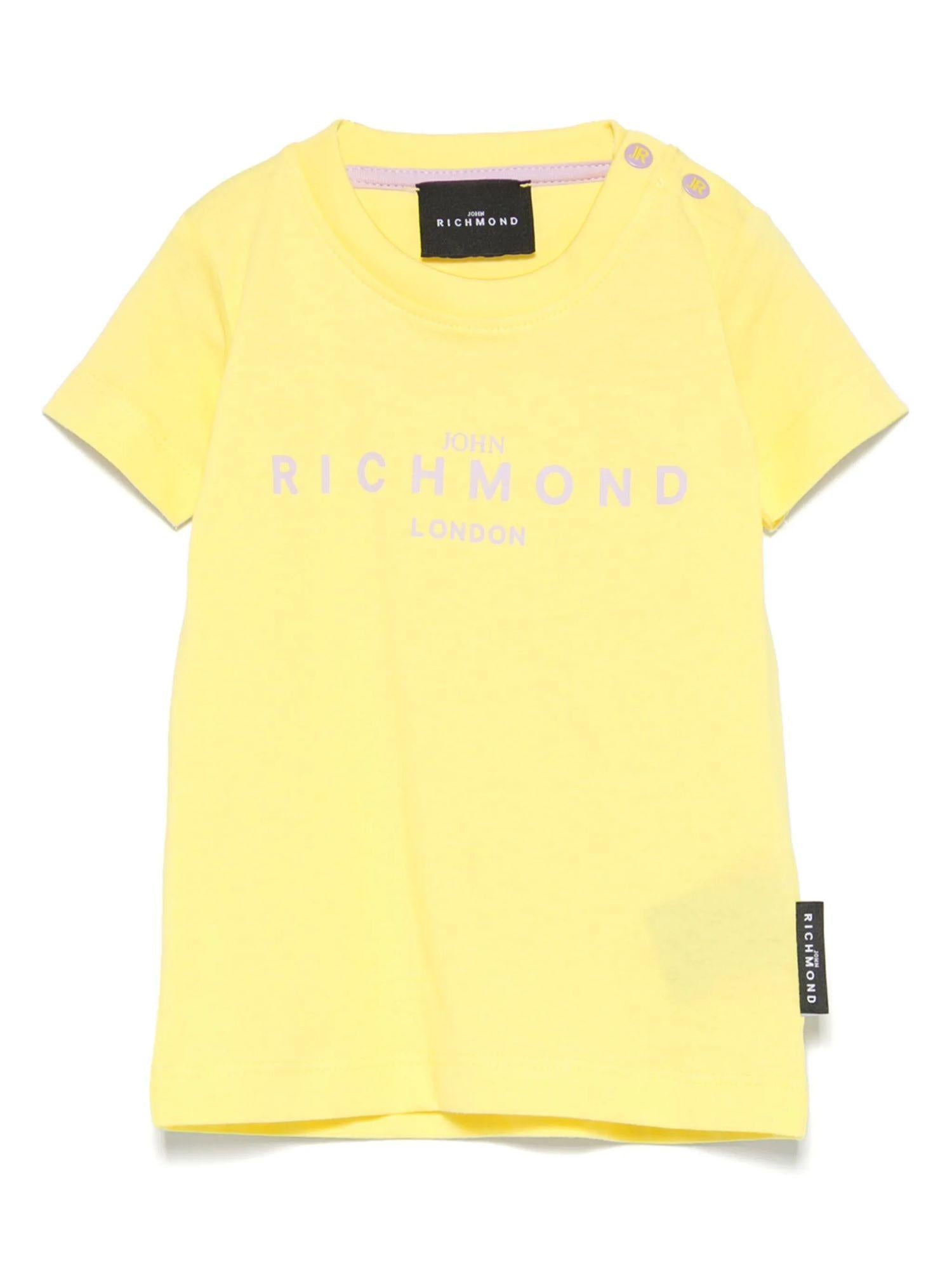 John Richmond T-shirt maniche corte Justus con logo giallo RIP25002TS YELLOW-LIL John RICHMOND 