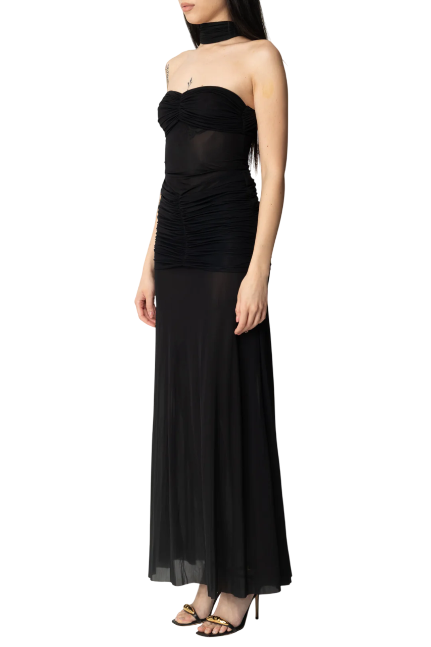Aniye By abito lungo Xena con trasparenze nero 185789 00336 ANIYE BY 