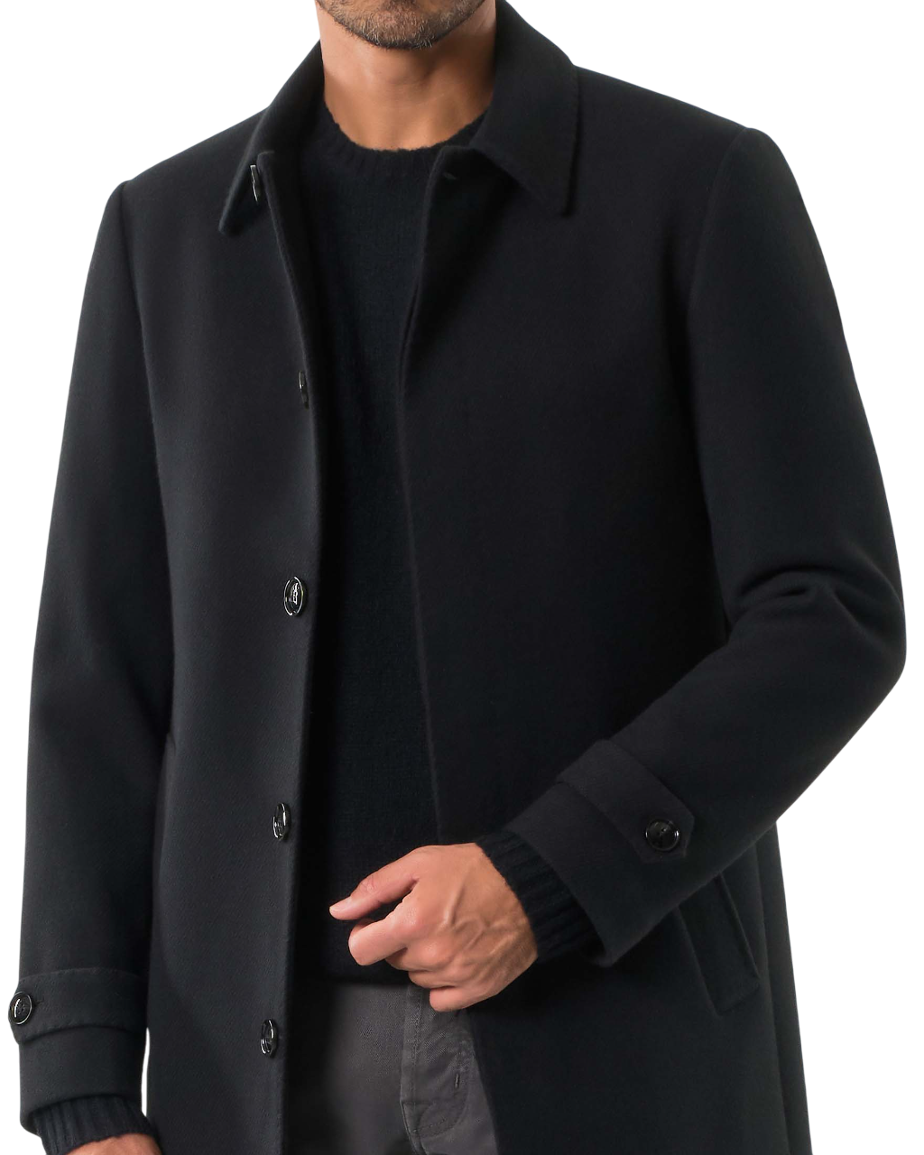 Mulish cappotto uomo monopetto nero LASVEGAS-MCP104 NERO MULISH 
