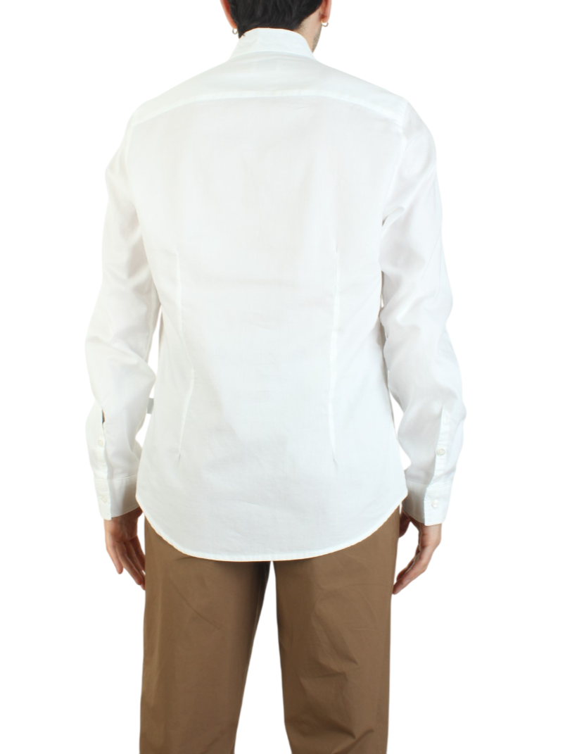 Alta Tensione camicia manica lunga alla coreana bianco 3258-MOSCA BIANCO ALTA TENSIONE 