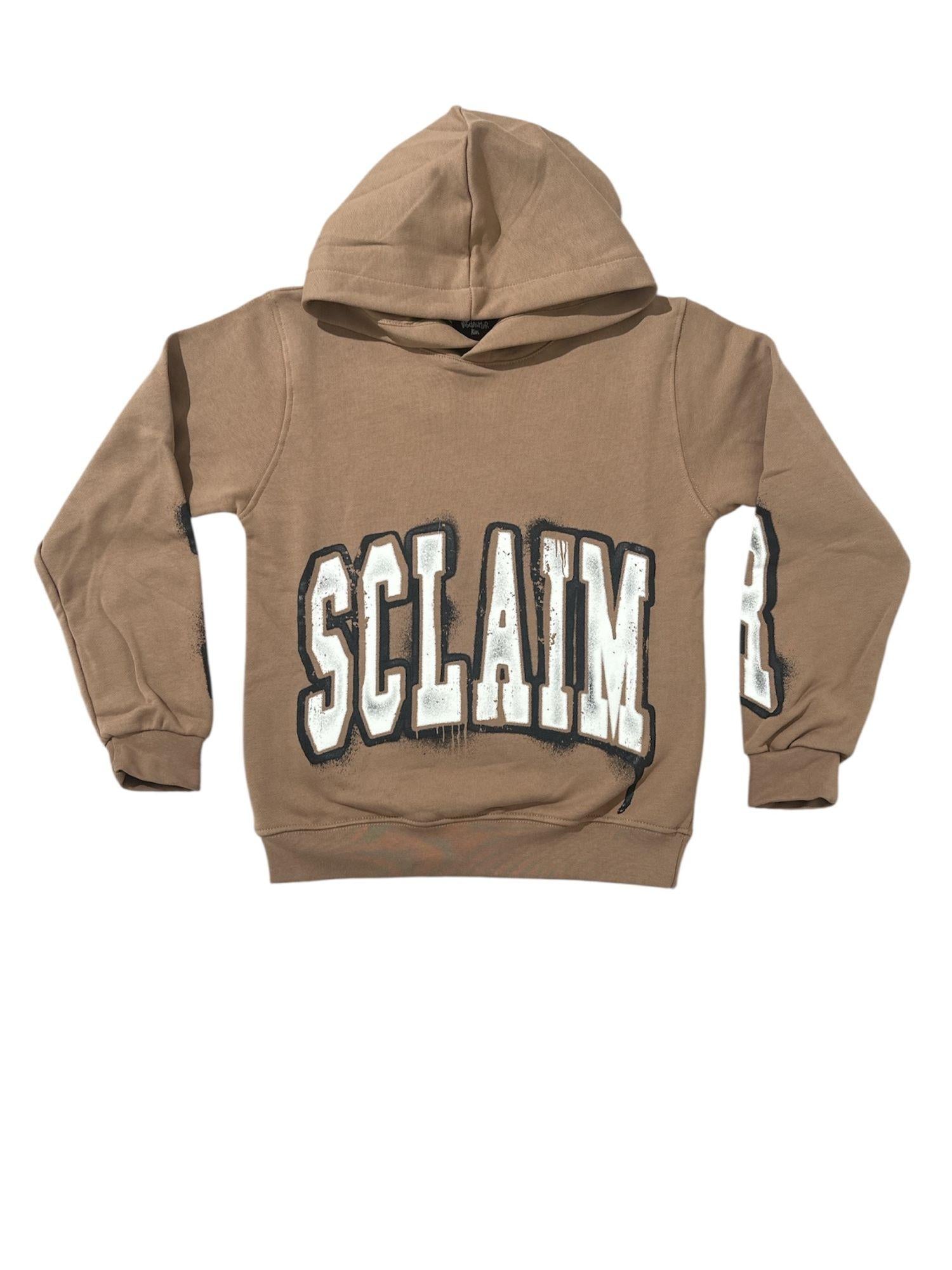 Disclaimer felpa bambino con cappuccio marrone 58625 BROWN DISCLAIMER 