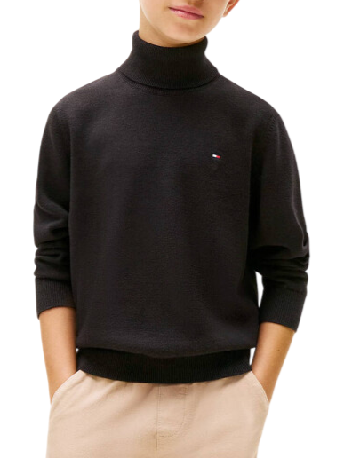 Tommy Hilfiger maglia dolcevita in cotone nero KB0KB09976 BDS Tommy Hilfiger 