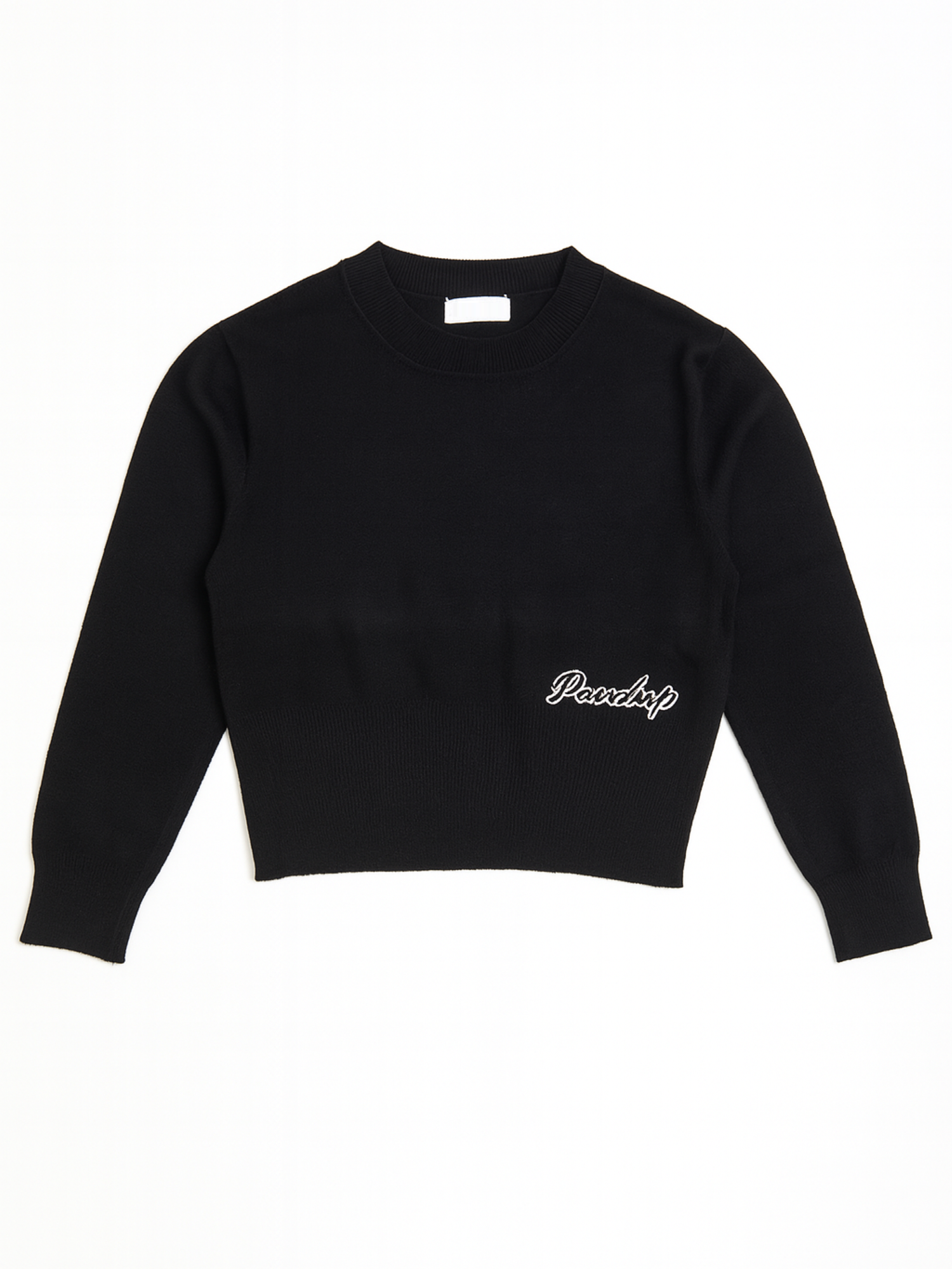 Dondup maglia bambina con logo ricamato nero DFMA034CFL040 N000 DONDUP 