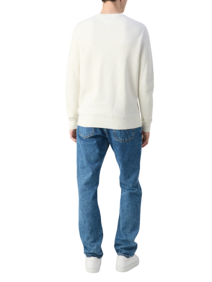 Tommy Hilfiger maglia girocollo in cotone avorio MW0MW39999 Z00 Tommy Hilfiger 