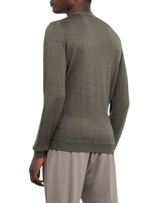 Liu Jo maglia uomo in lana Merinos extrafine verde QF5140MA21P 90509 LIU JO 