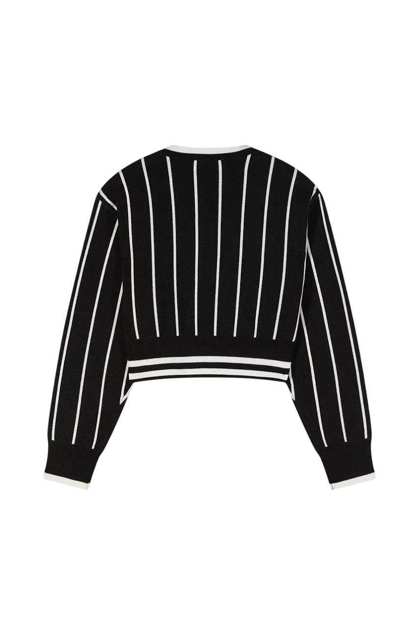 Patrizia Pepe maglia bambina a righe nero panna 7K0057-K275 J4M7 PATRIZIA PEPE 