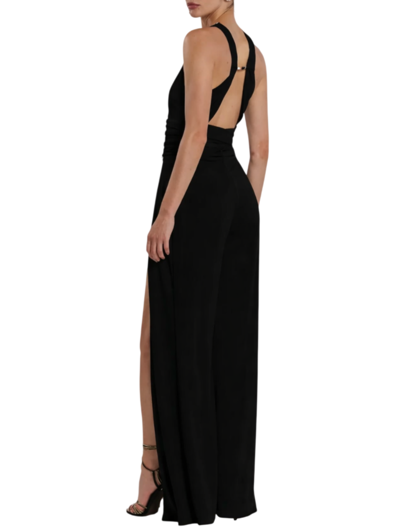 Relish tuta jumpsuit lungo Ponky con spacchi nero PONKY-A 1199 RELISH 