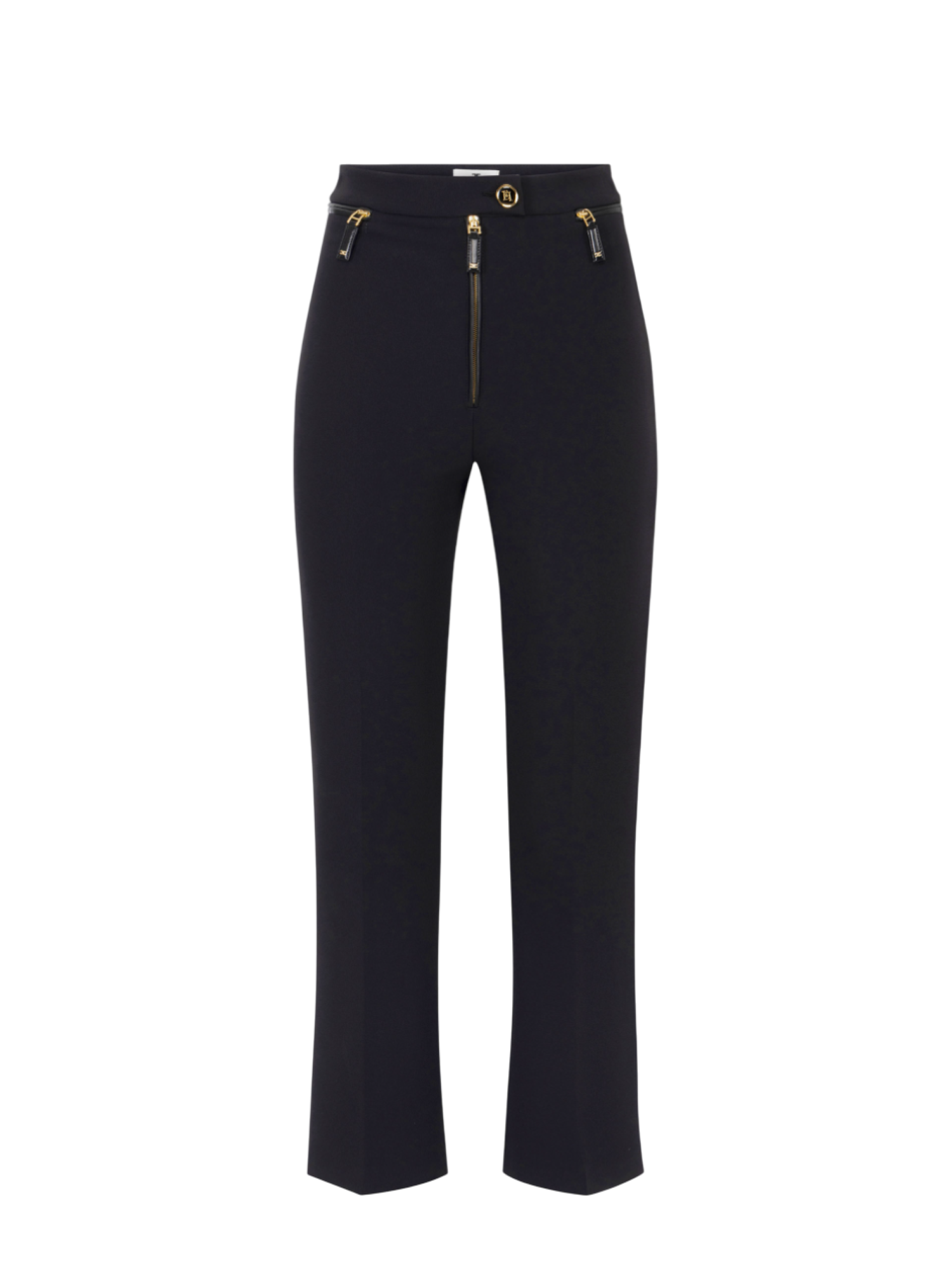 Elisabetta Franchi pantaloni slim in crepe nero PA10856E2 110 ELISABETTA FRANCHI 