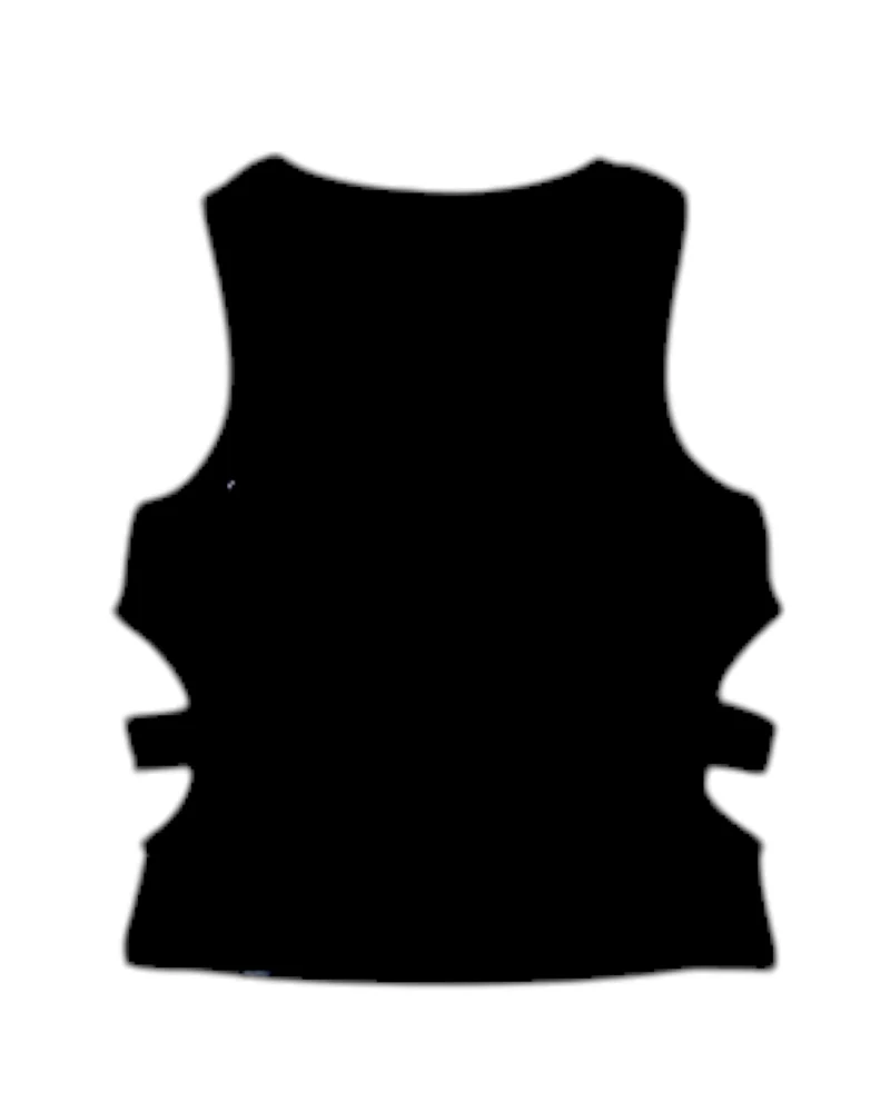 Patrizia Pepe top a costine con cut out nero 7M0894-J267 K103 PATRIZIA PEPE 