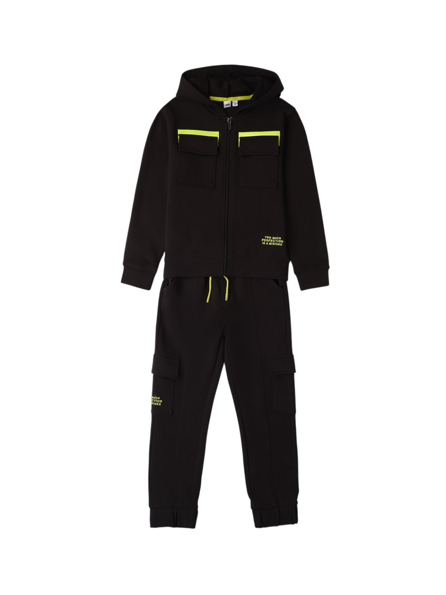 iDo completo sportivo felpa e pantaloni con tasconi nero 4B796 0658 iDO 