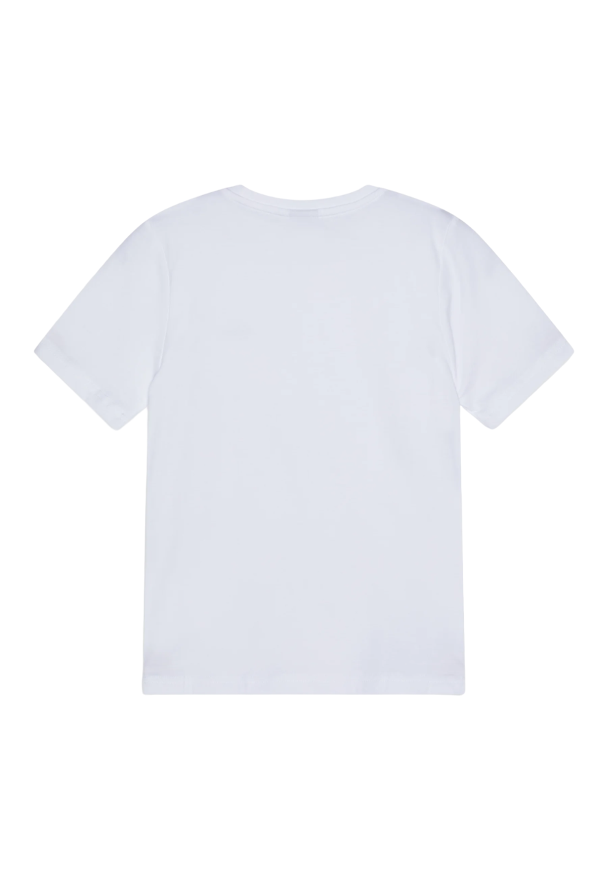 Boss T-shirt maniche corte in jersey con logo bianco J25P23 BIANCO BOSS 
