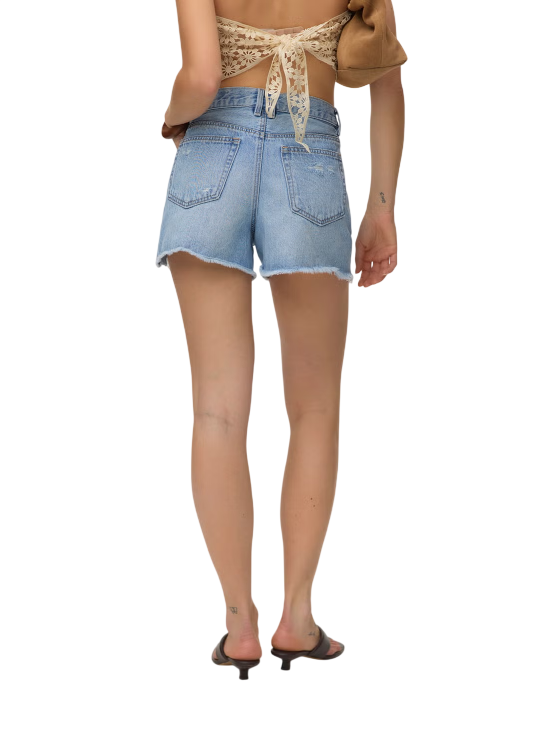 Vero Moda shorts donna in denim con strappi lavaggio chiaro 10347291 LIGHT BLUE DENIM VERO MODA 