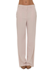 Vicolo pantaloni gamba dritta con banda satin rosa cipria