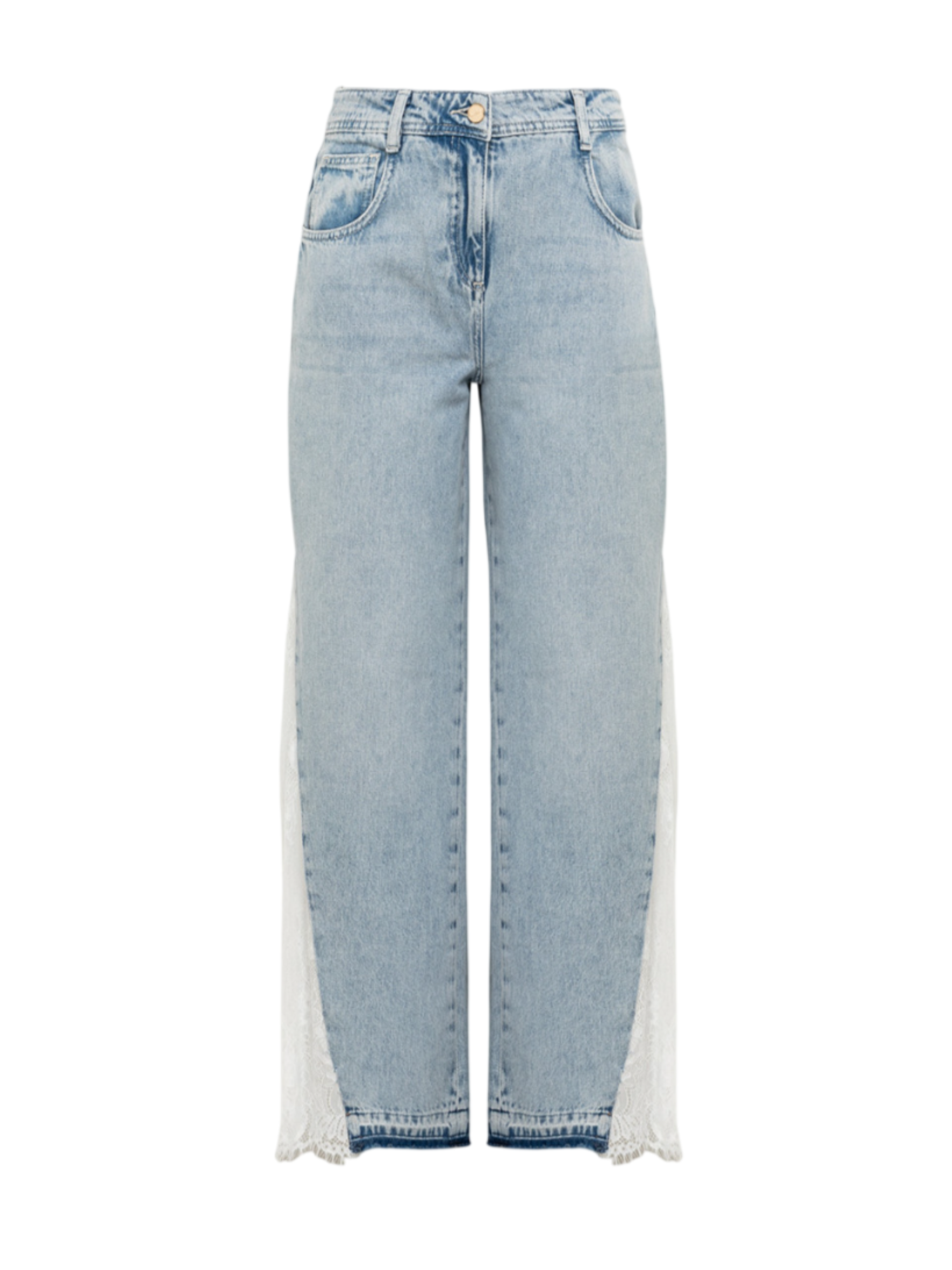 Blugirl jeans wide leg con pizzo lavaggio chiaro RA6181D5009 77488 BLUGIRL 
