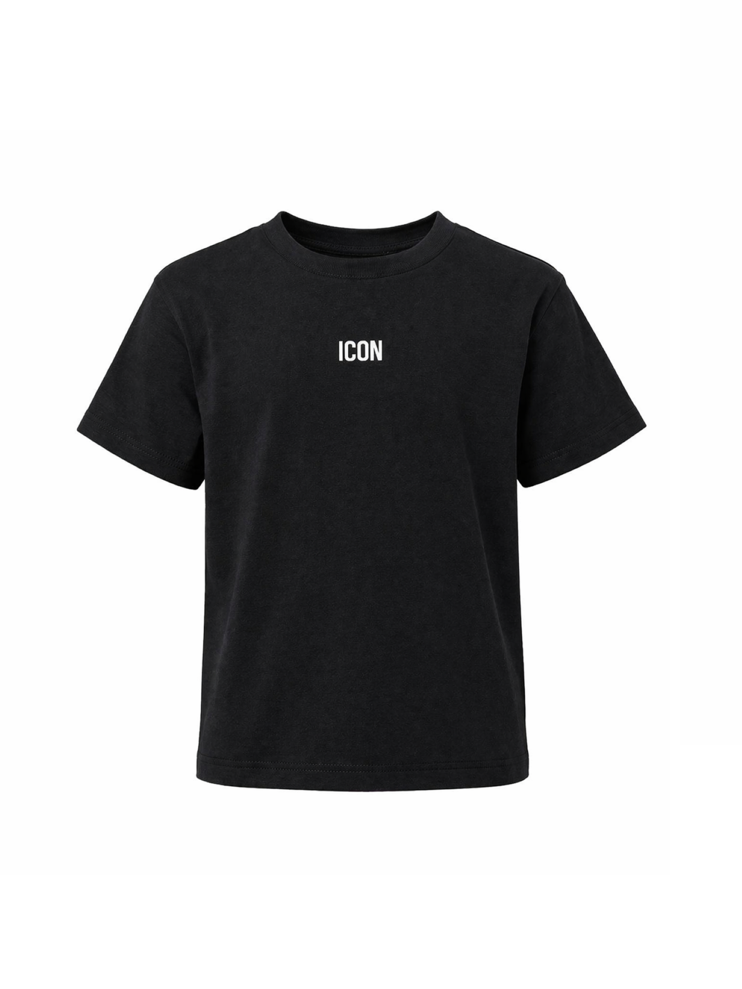 Icon T-shirt bambina manica corta con logo nero IGKS001251 9000 ICON 