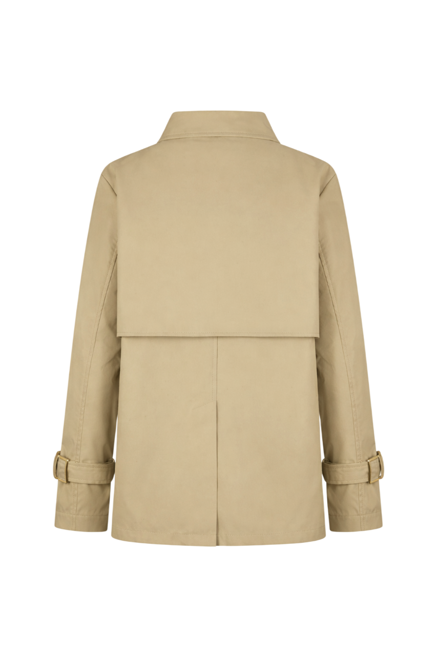 Yes Zee trench doppiopetto corto donna cammello J406-KR00 0203 YES-ZEE 