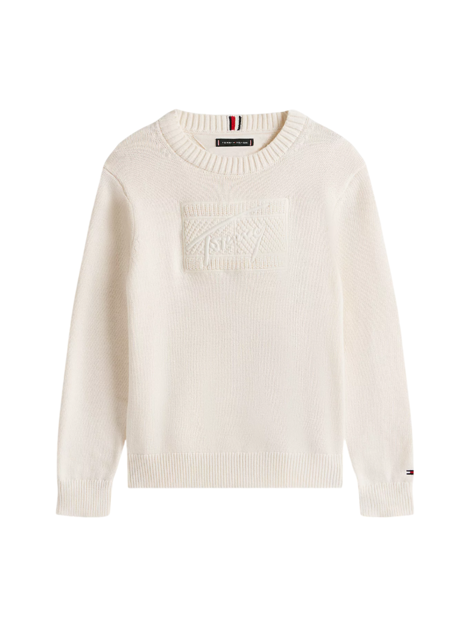 Tommy Hilfiger maglia bambino con logo avorio KB0KB09810 Z00 Tommy Hilfiger 