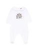 Moschino tutina neonata con piedini con orsetto bianco