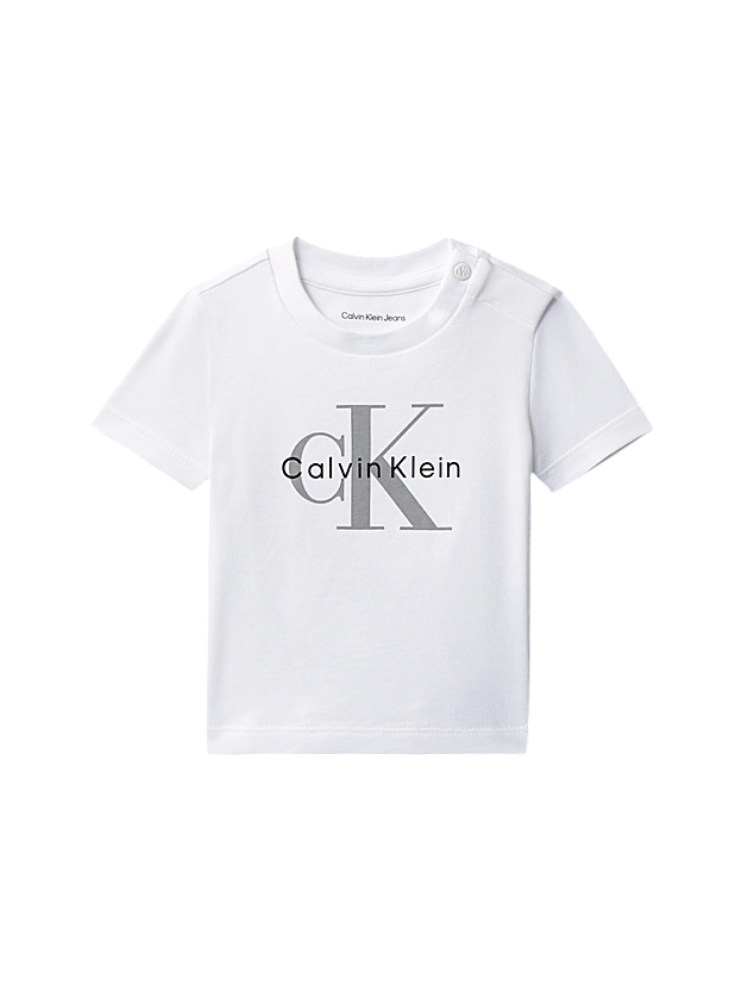 Calvin Klein Jeans T-shirt unisex neonato manica corta bianco LVCKSJA47B YAF Calvin Klein Jeans 