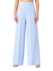 Silence pantaloni palazzo vita alta celeste