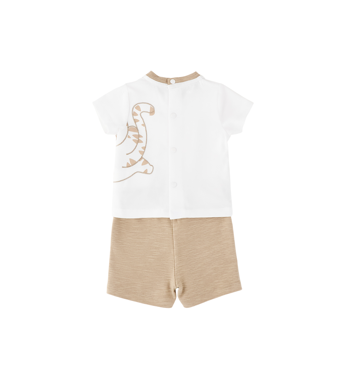 iDo completo neonato T-shirt e shorts bianco beige 4G058 0113 iDO 