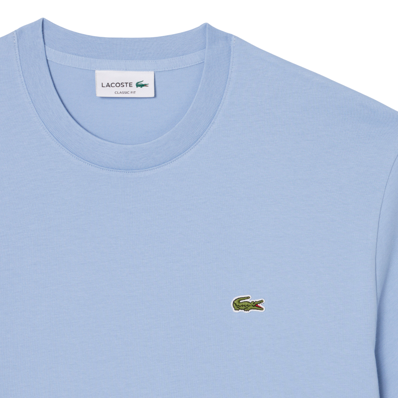 Lacoste T-shirt manica corta con cotone celeste carta da zucchero TH7318 AEY LACOSTE 