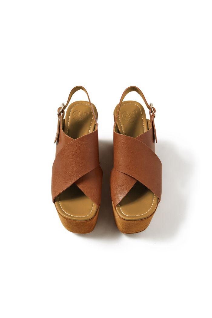 Aniye By sandali Lula platform in pelle e suede cuoio 1A5461 00795 ANIYE BY 