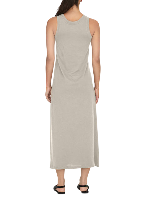 Only abito lungo smanicato in jersey ecrù 15287819 SILVER LINING ONLY 