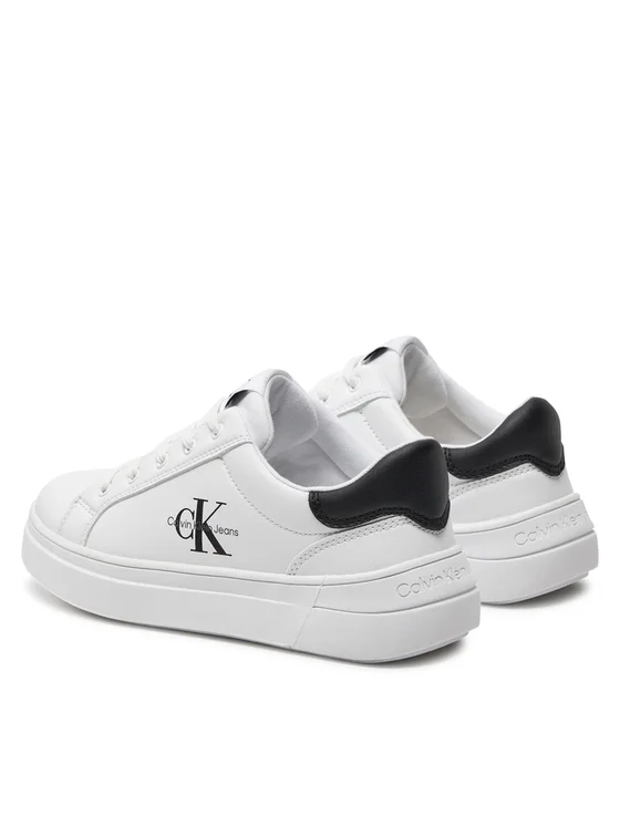 Calvin Klein Jeans sneakers Low Cut in ecopelle con logo bianco nero V3X9-80876-1355 X002 Calvin Klein Footwear 