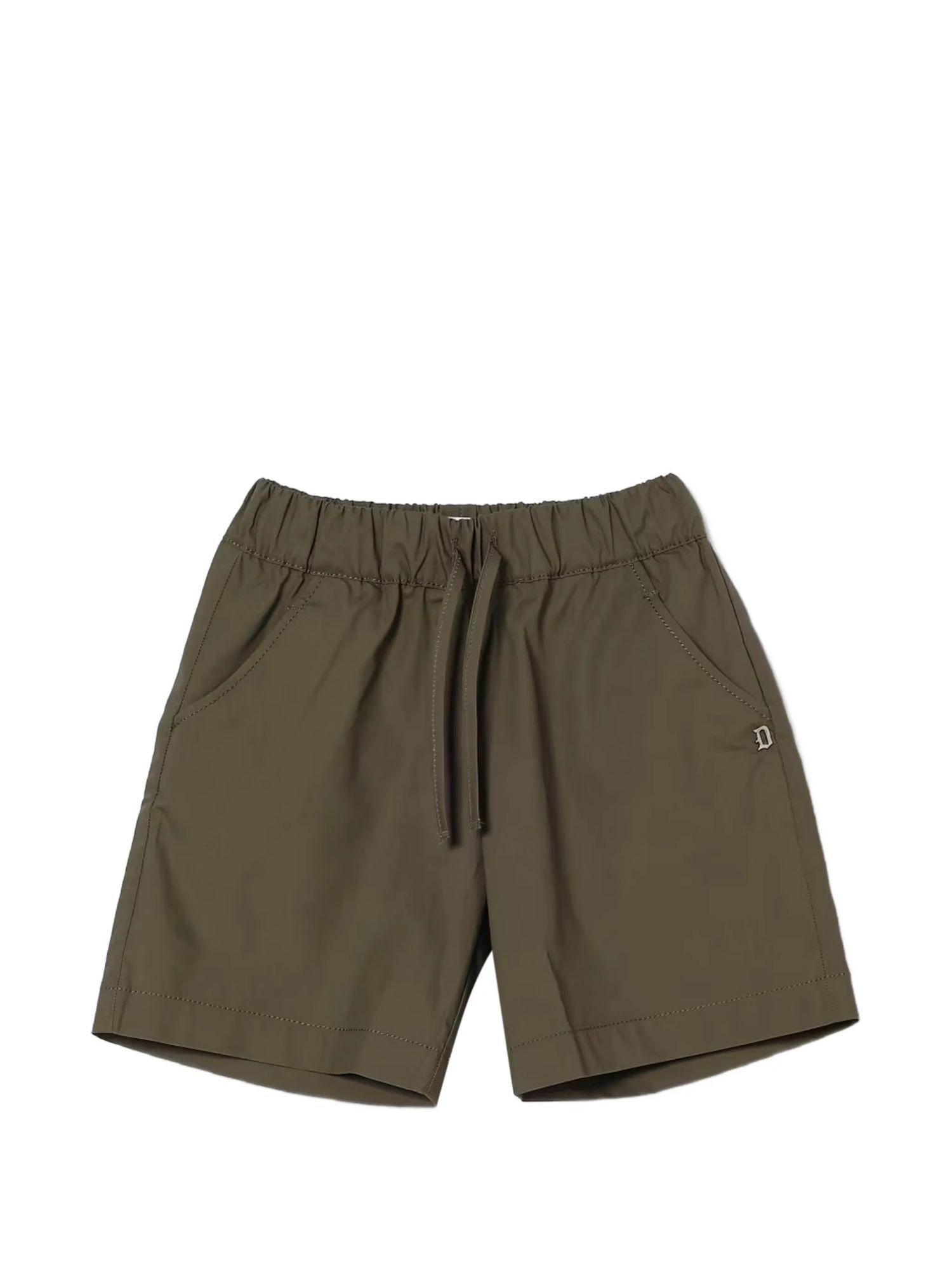 Dondup bermuda bambino in cotone verde militare DMBE0260CA032 1004 DONDUP 
