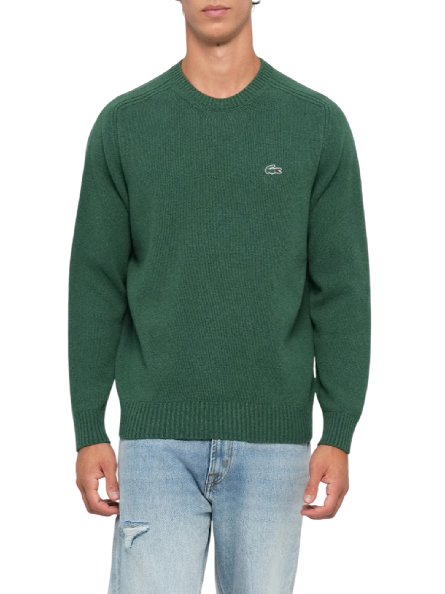 Lacoste maglia uomo misto lana verde melange AH5173 8IN LACOSTE 