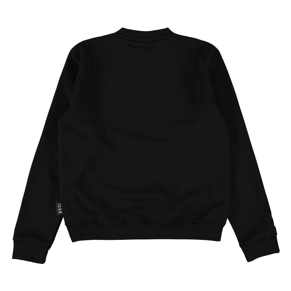 Icon felpa bambino con stampa logo nero IBSW00766 9000 ICON 