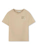 Michael Kors T-shirt maniche corte con logo borchiato beige